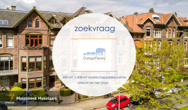 Zoekvraag 500m²–1.000m² maatschappelijke ruimte te regio Utrecht en Het Gooi